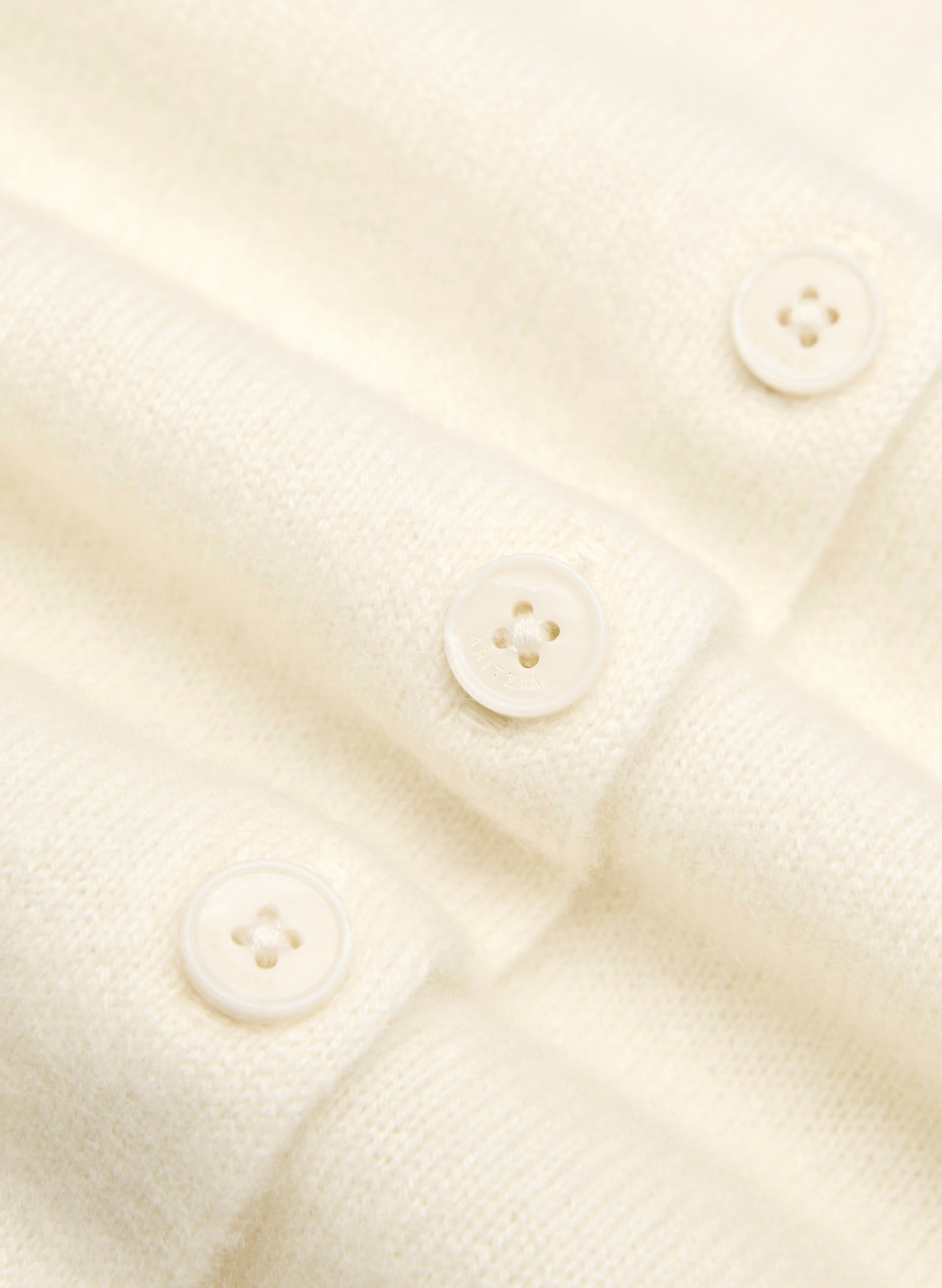 Bare Cashmere Noteworthy Shortsleeve Cardigan - SEASIDE CREAM