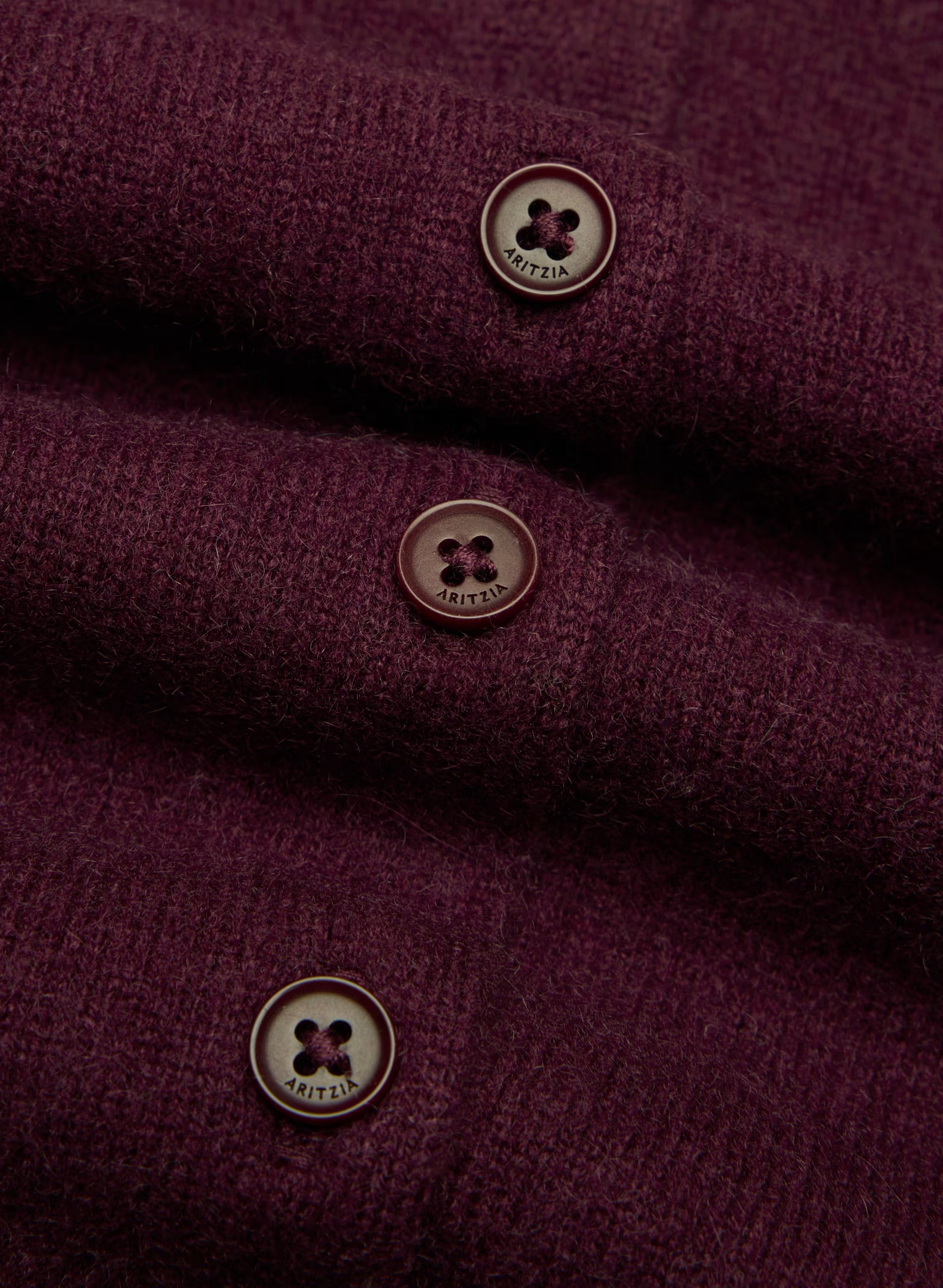 Bare Cashmere Noteworthy Shortsleeve Cardigan - GALA PLUM