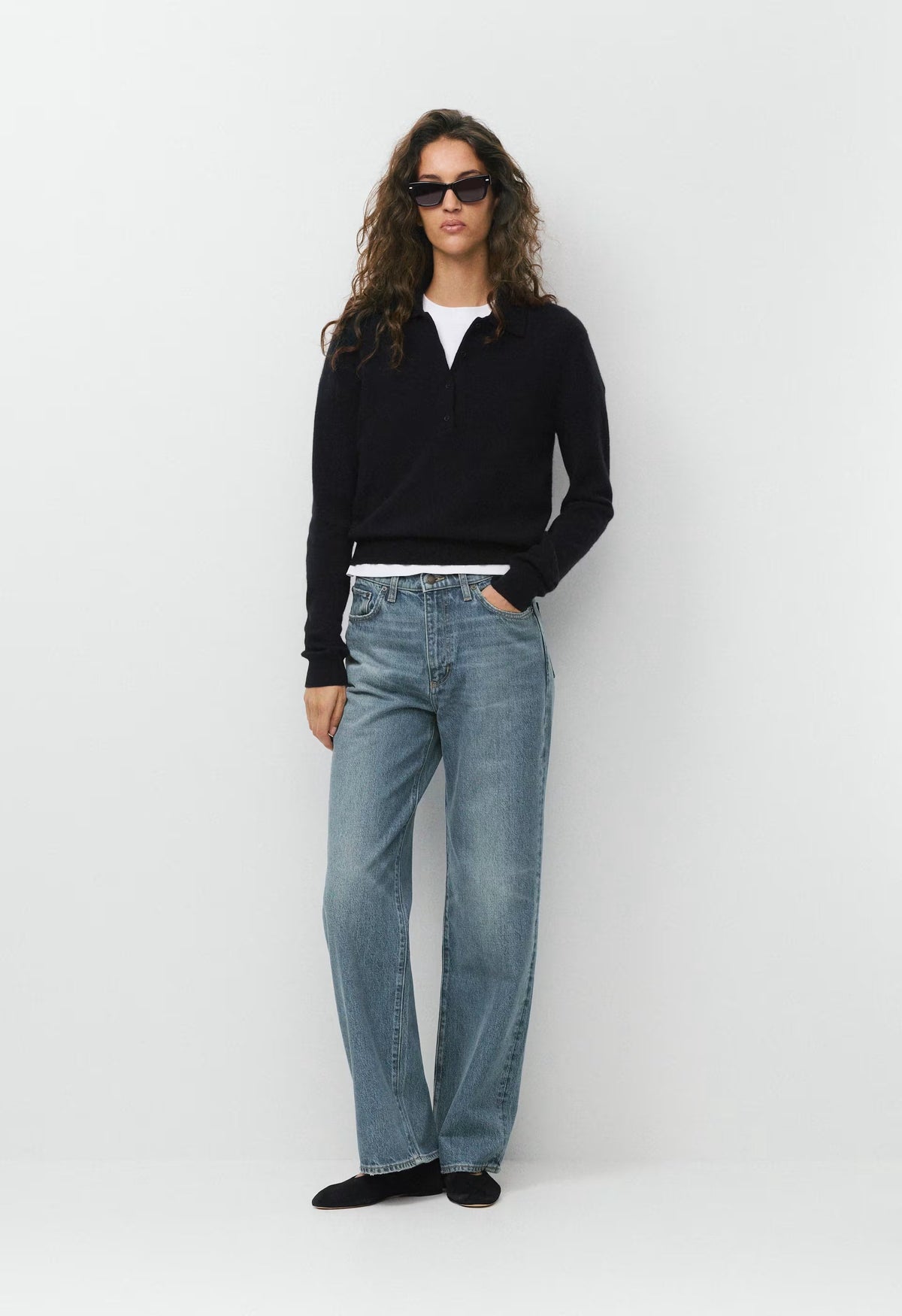 Bare Cashmere Cellini Sweater - BLACK