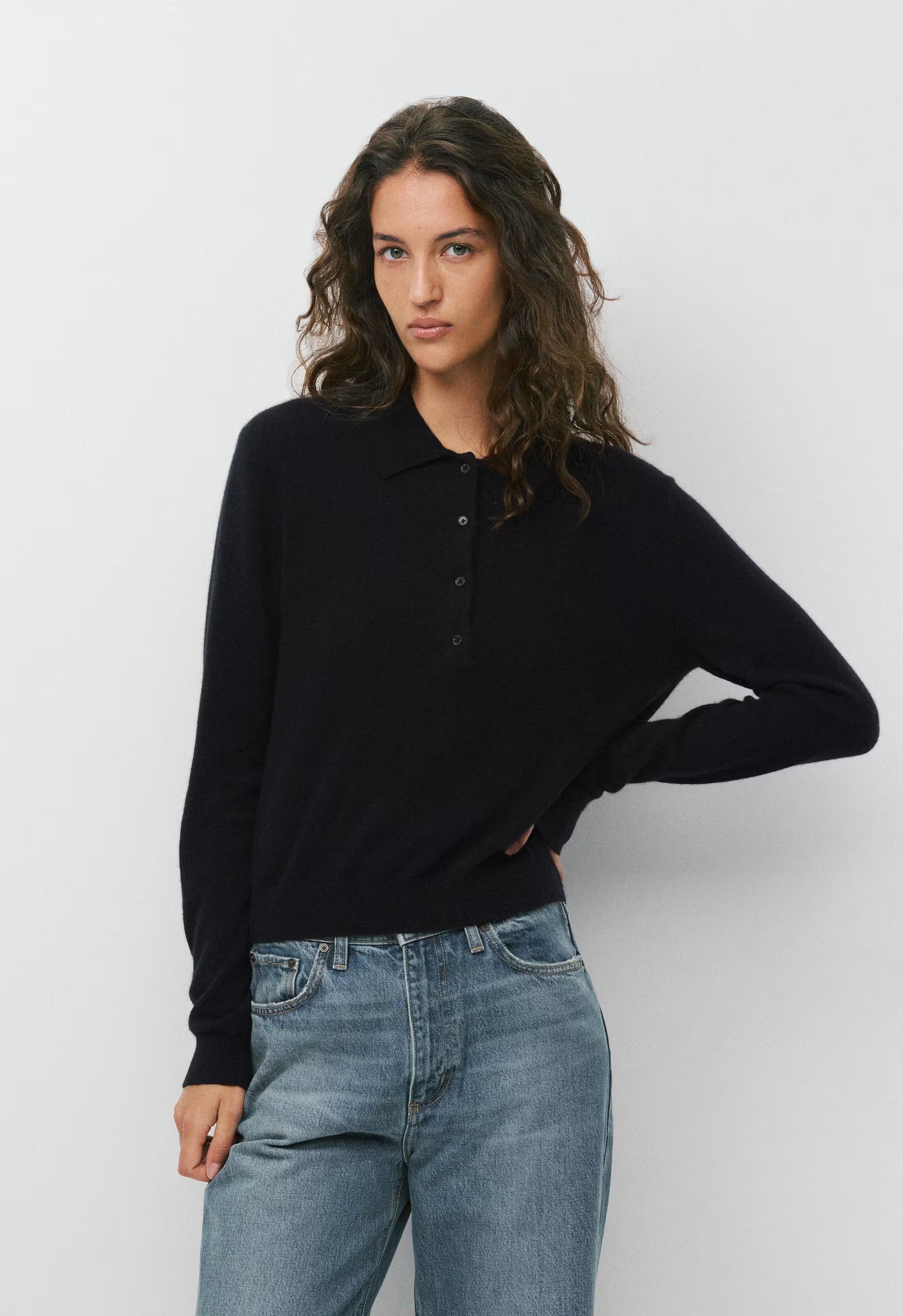 Bare Cashmere Cellini Sweater - BLACK