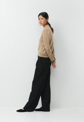 Bare Cashmere Cellini Sweater - HEATHER NOMAD TAUPE