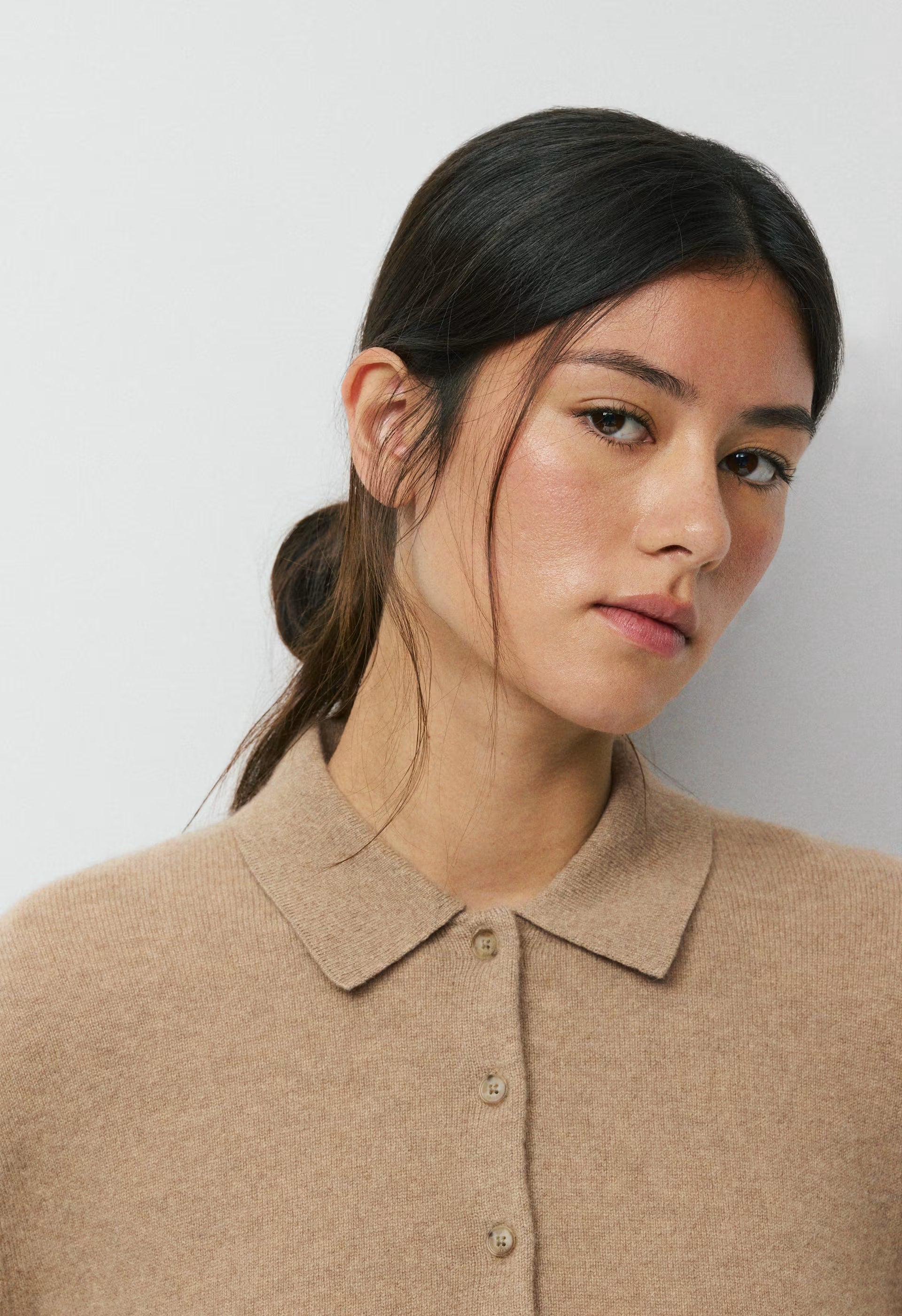 Bare Cashmere Cellini Sweater - HEATHER NOMAD TAUPE