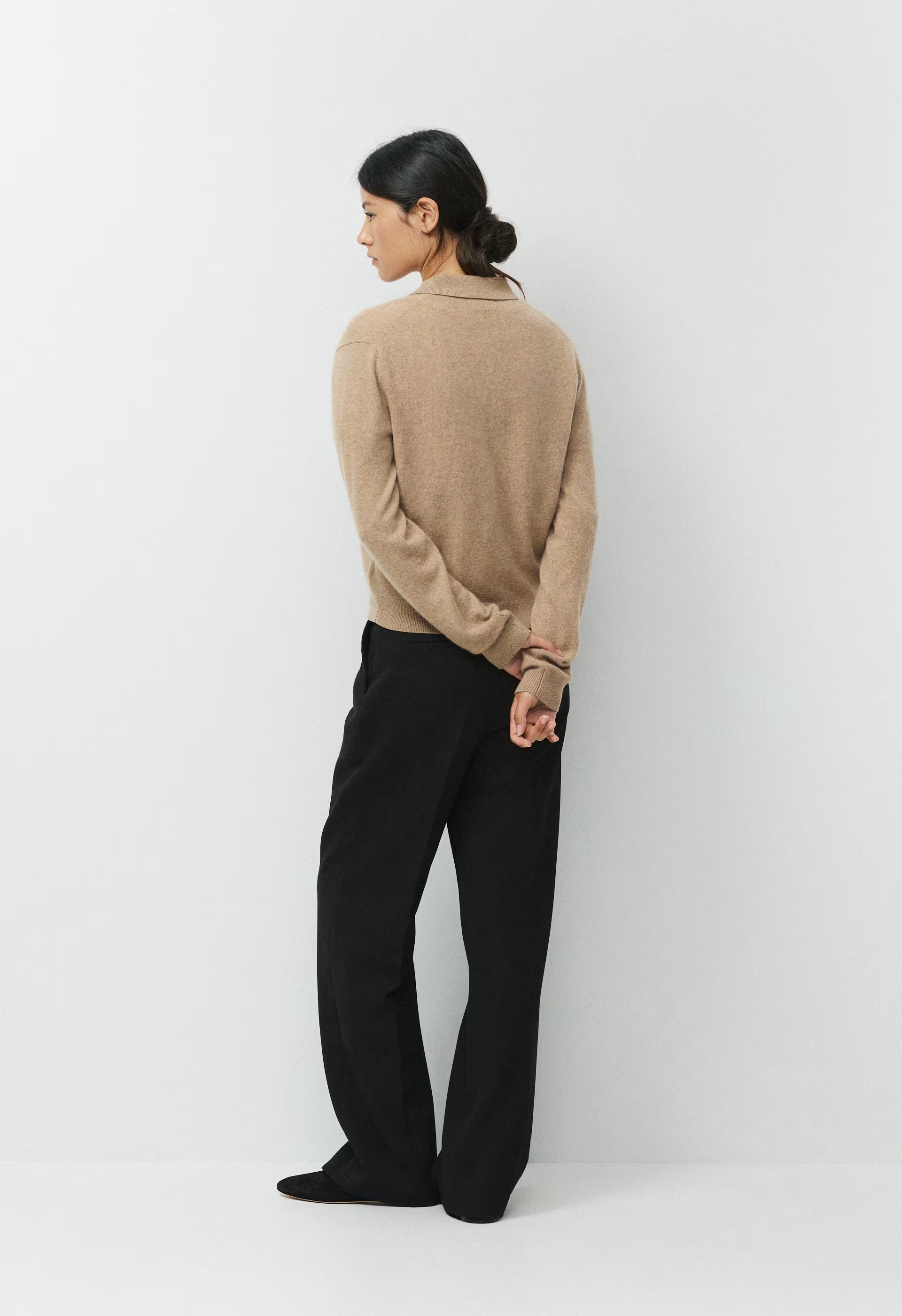 Bare Cashmere Cellini Sweater - HEATHER NOMAD TAUPE