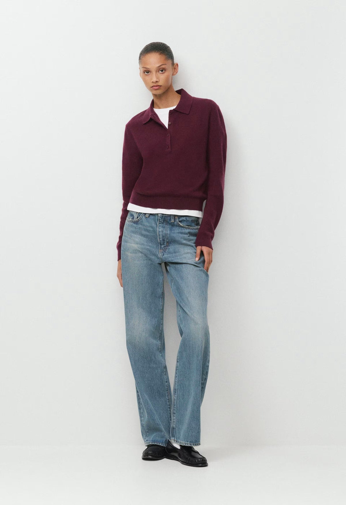 Bare Cashmere Cellini Sweater - GALA PLUM