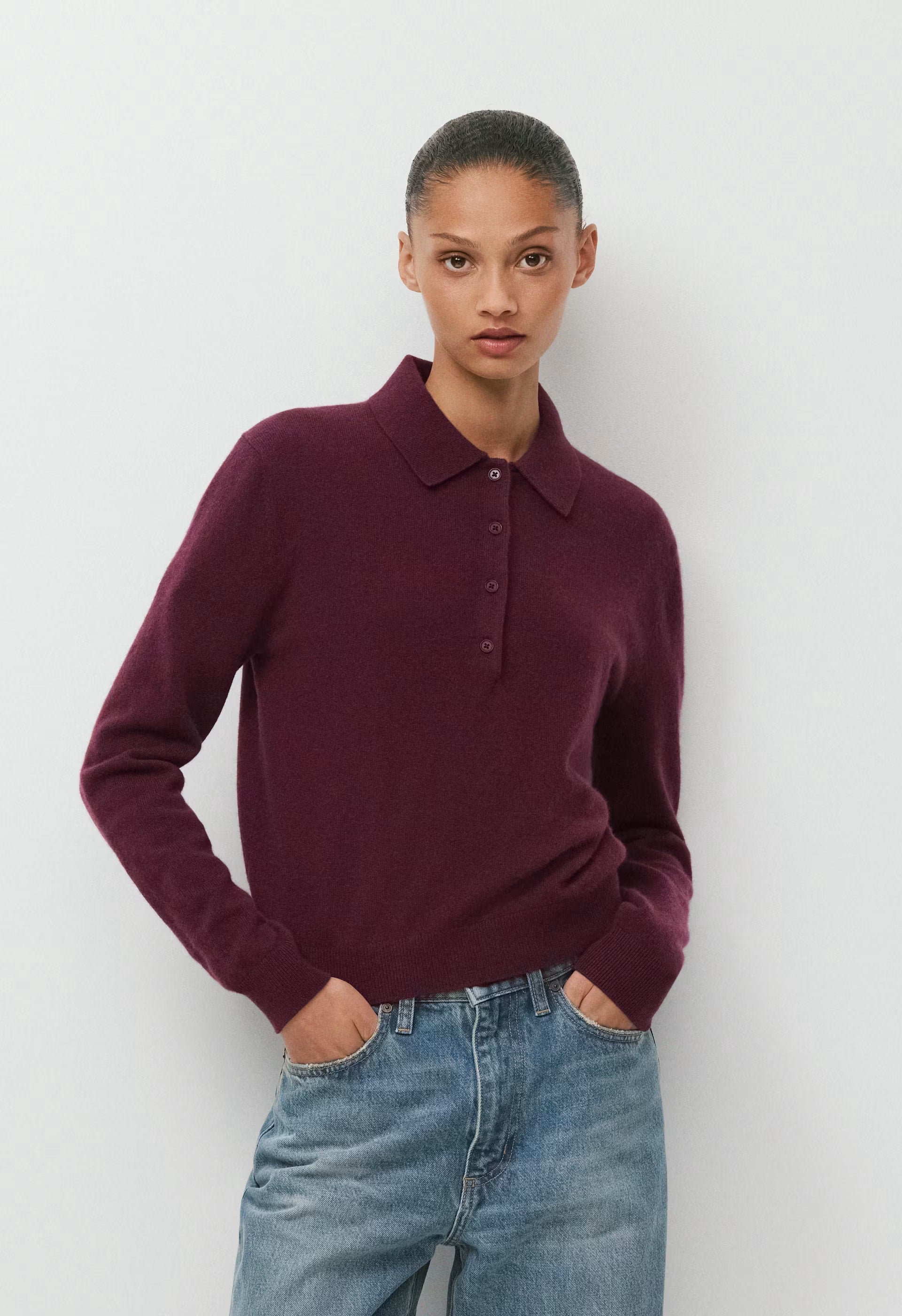 Bare Cashmere Cellini Sweater - GALA PLUM