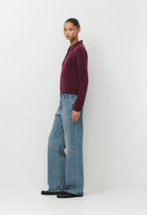 Bare Cashmere Cellini Sweater - GALA PLUM
