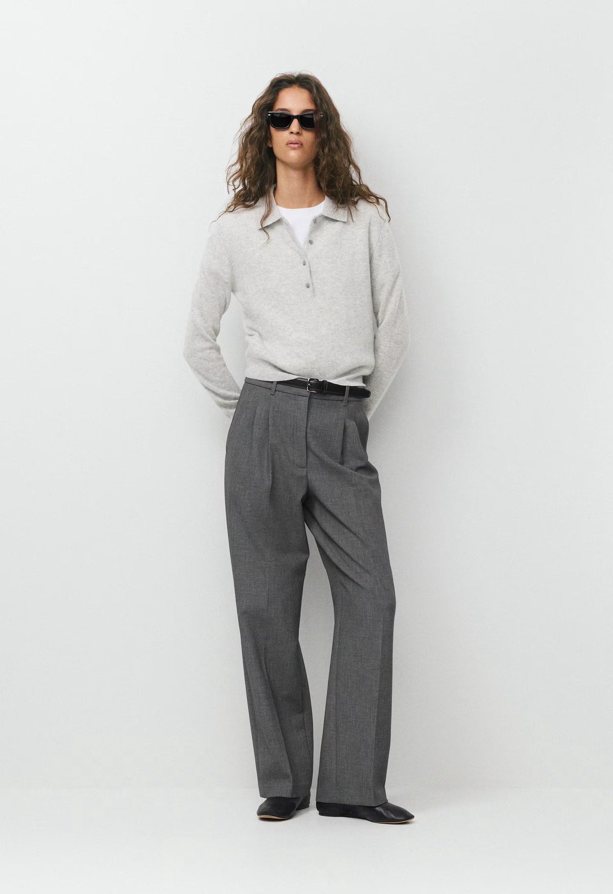 Bare Cashmere Cellini Sweater - HEATHER CHROME