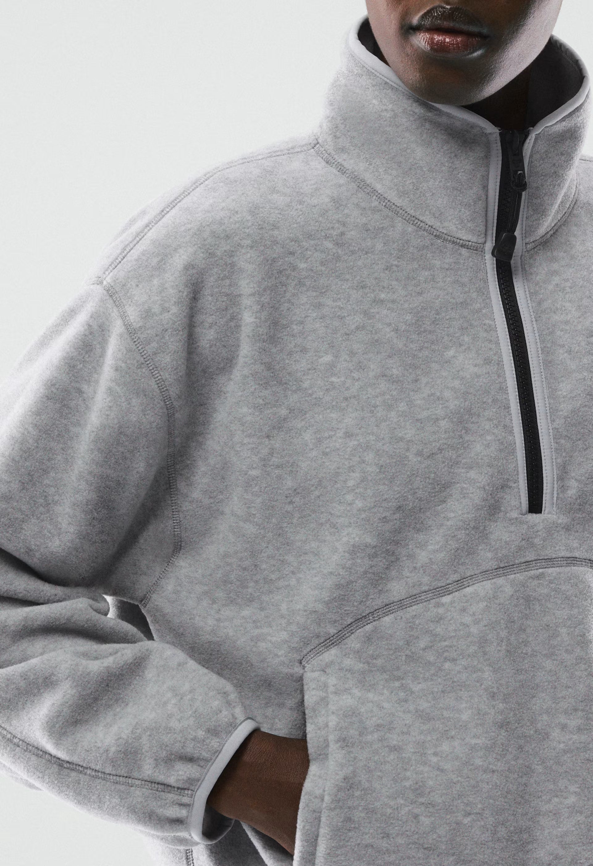 Terrain 1/2 Zip - Bigfoot Fleece - HEATHER DOVER GREY