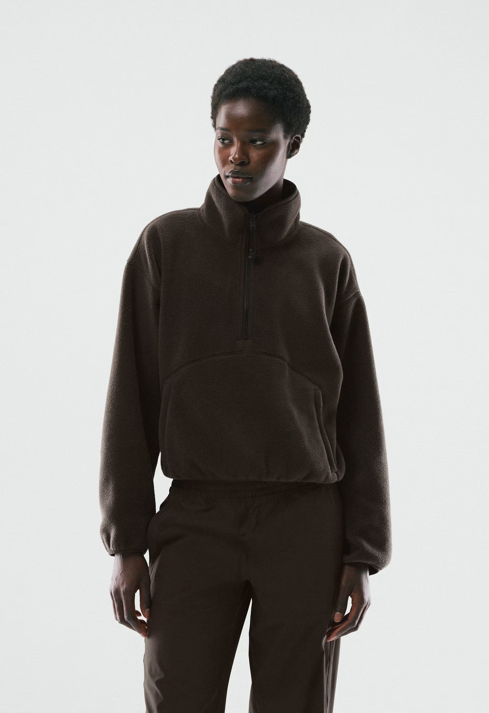 Terrain 1/2 Zip - Bigfoot Fleece - CACAO NIB BROWN