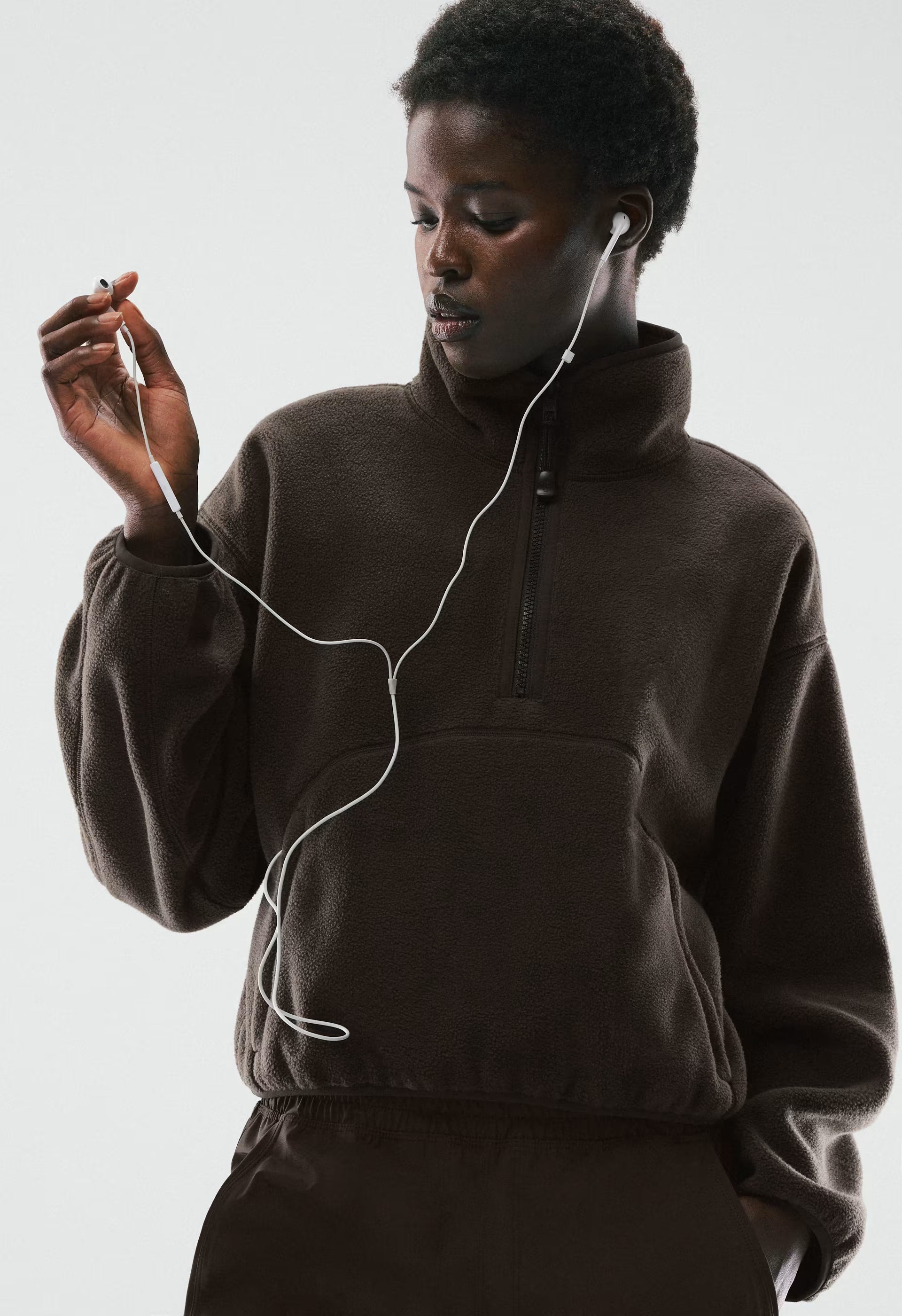 Terrain 1/2 Zip - Bigfoot Fleece - CACAO NIB BROWN
