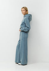 Cozy Sweatfleece Perfect Hoodie - LIVED-IN BLUE MIRAGE