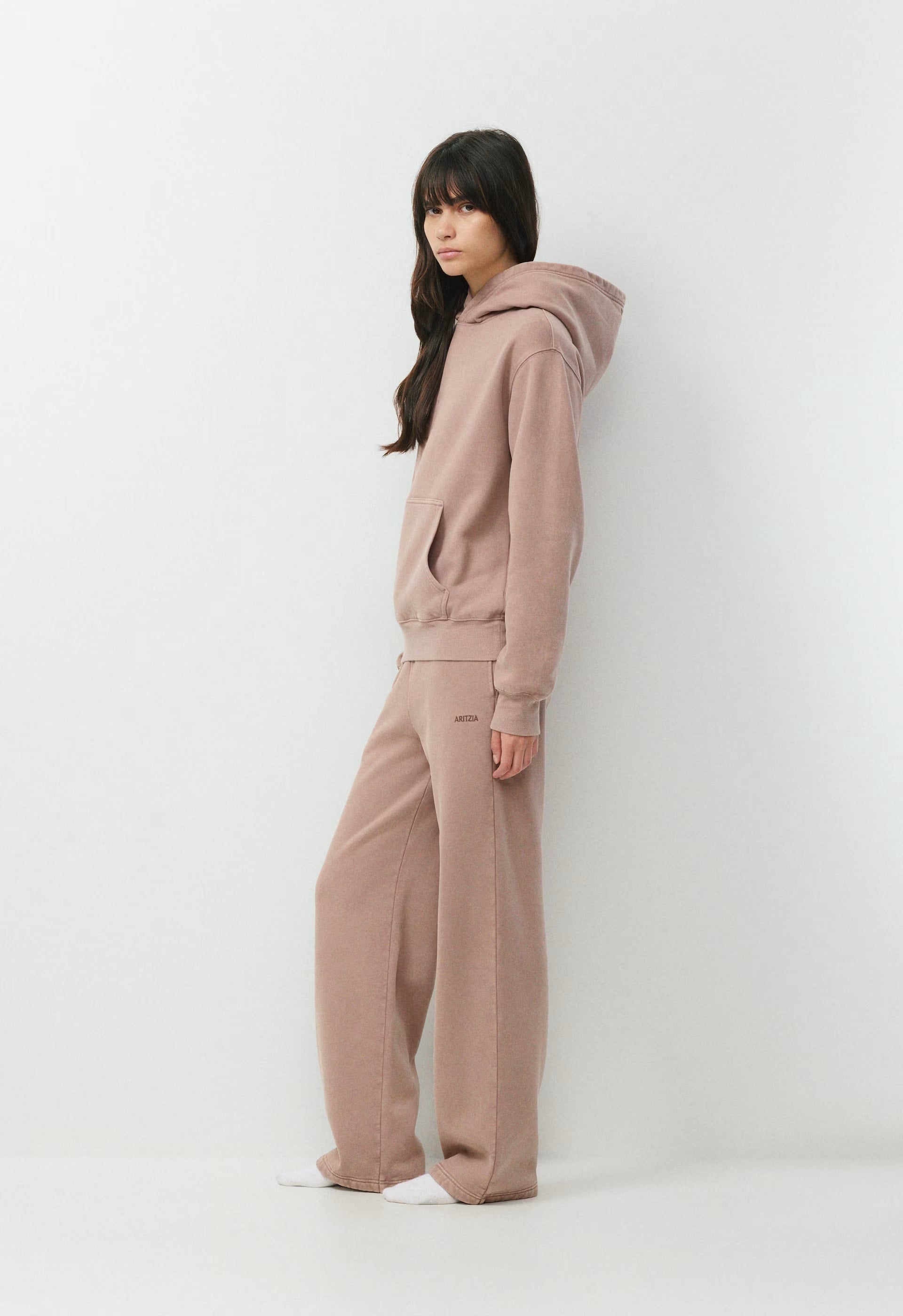 Cozy Sweatfleece Perfect Hoodie - LIVED-IN DUSTY MAUVE