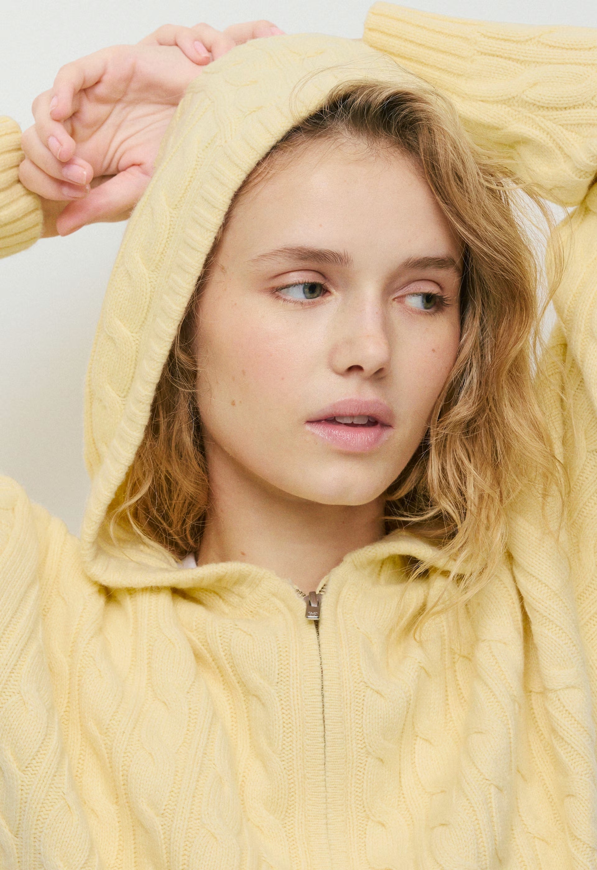 Octavia Zip Hoodie - BUTTER YELLOW