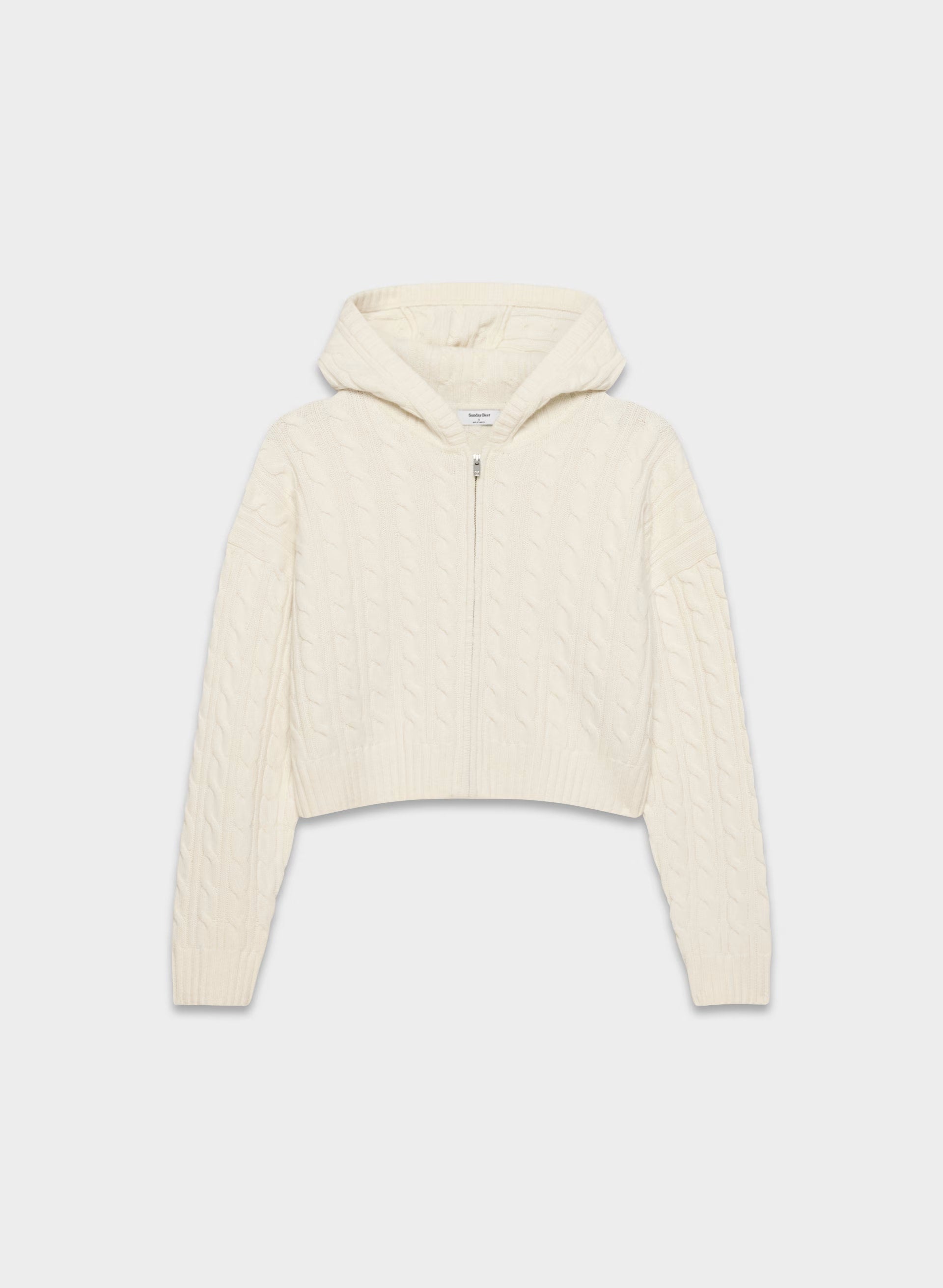 Octavia Zip Hoodie - WHISPER WHITE