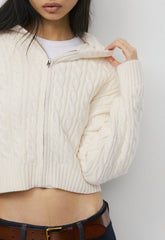 Octavia Zip Hoodie - WHISPER WHITE