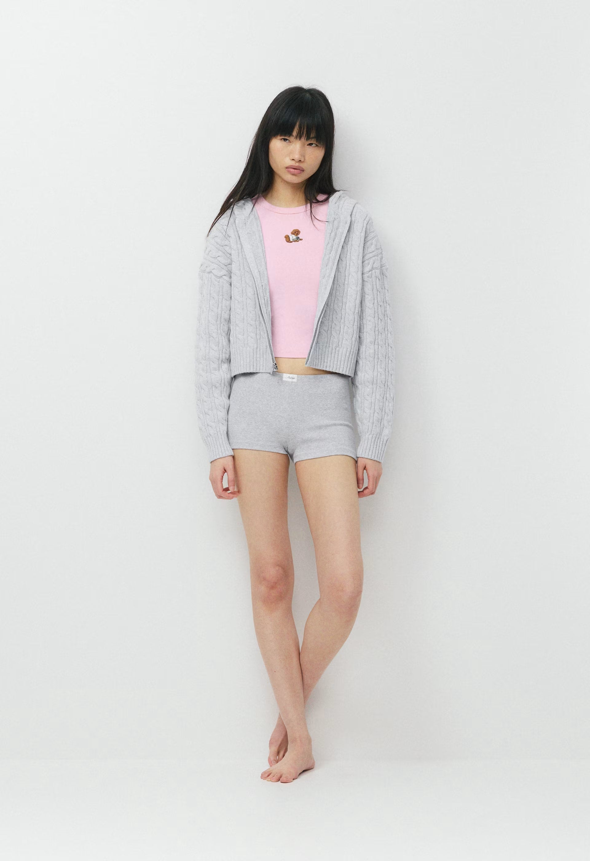 Octavia Zip Hoodie - HEATHER CHARCOAL
