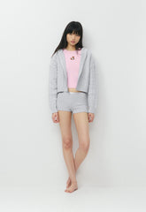 Octavia Zip Hoodie - HEATHER CHROME