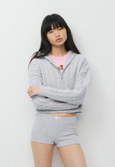 Octavia Zip Hoodie - HEATHER CHARCOAL