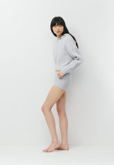 Octavia Zip Hoodie - HEATHER CHROME