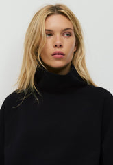 Cozy Sweatfleece Mega Raglan™ Funnel Neck - BLACK