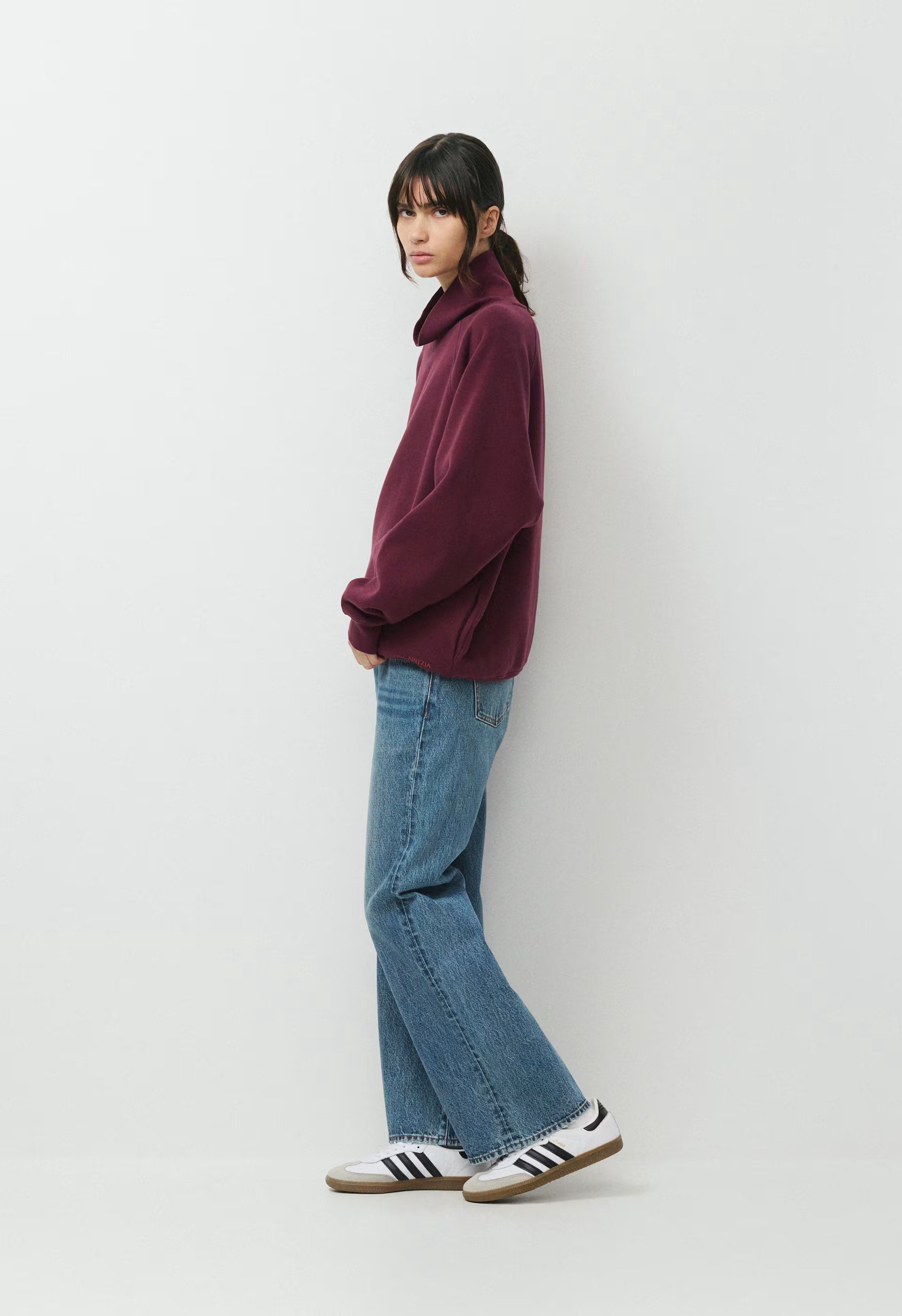 Cozy Sweatfleece Mega Raglan™ Funnel Neck - GALA PLUM