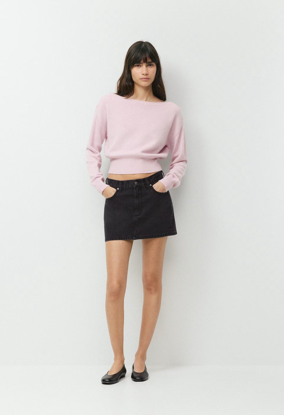 Essential Wool Cashmere Gable Sweater - SUGARPLUM LILAC