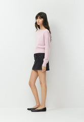 Essential Wool Cashmere Gable Sweater - SUGARPLUM LILAC