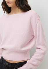 Essential Wool Cashmere Gable Sweater - SUGARPLUM LILAC