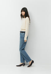 Essential Wool Cashmere Gable Sweater - SEASIDE CREAM