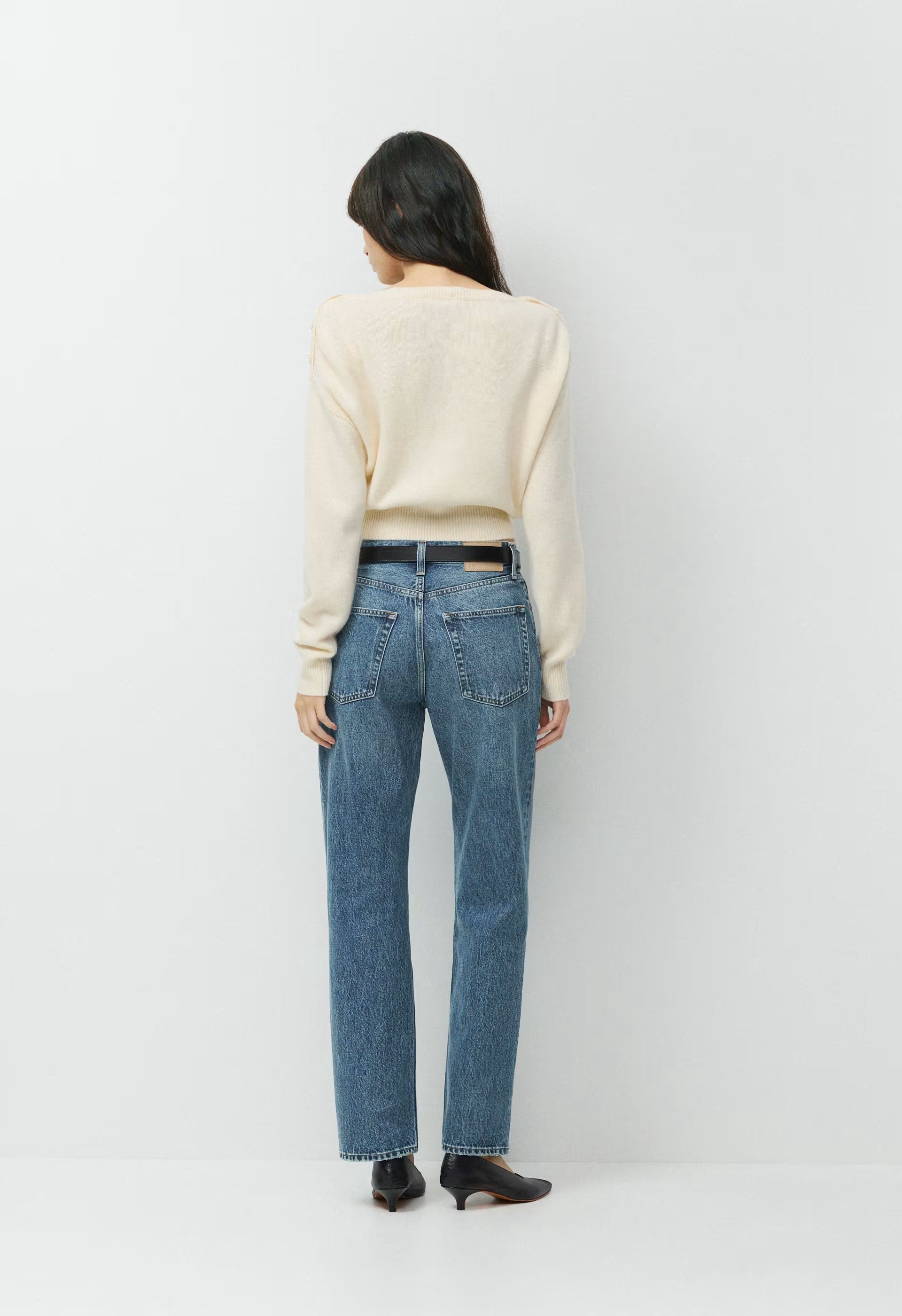 Essential Wool Cashmere Gable Sweater - SEASIDE CREAM