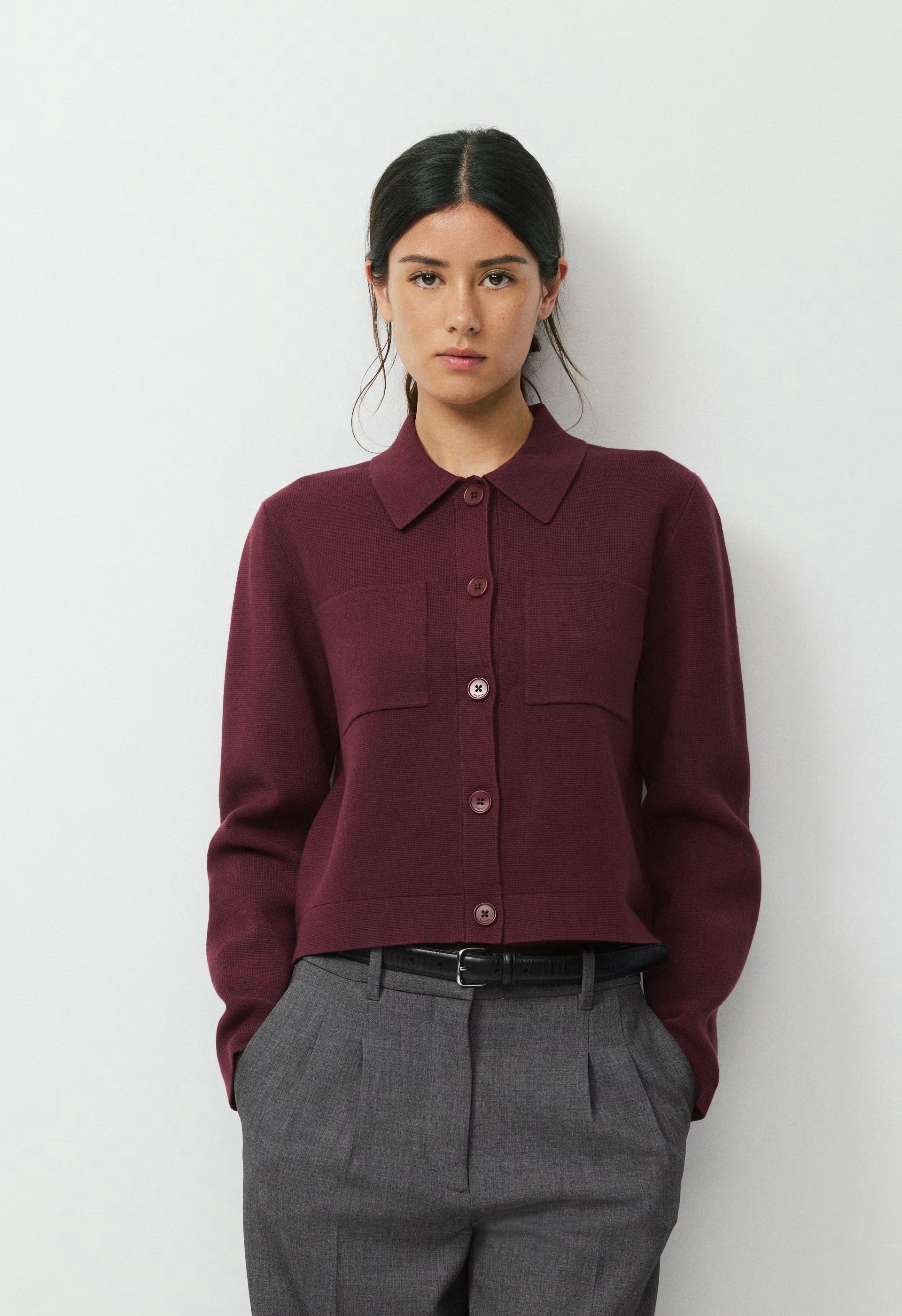 Society Cardigan - Wonder Yarn - GALA PLUM
