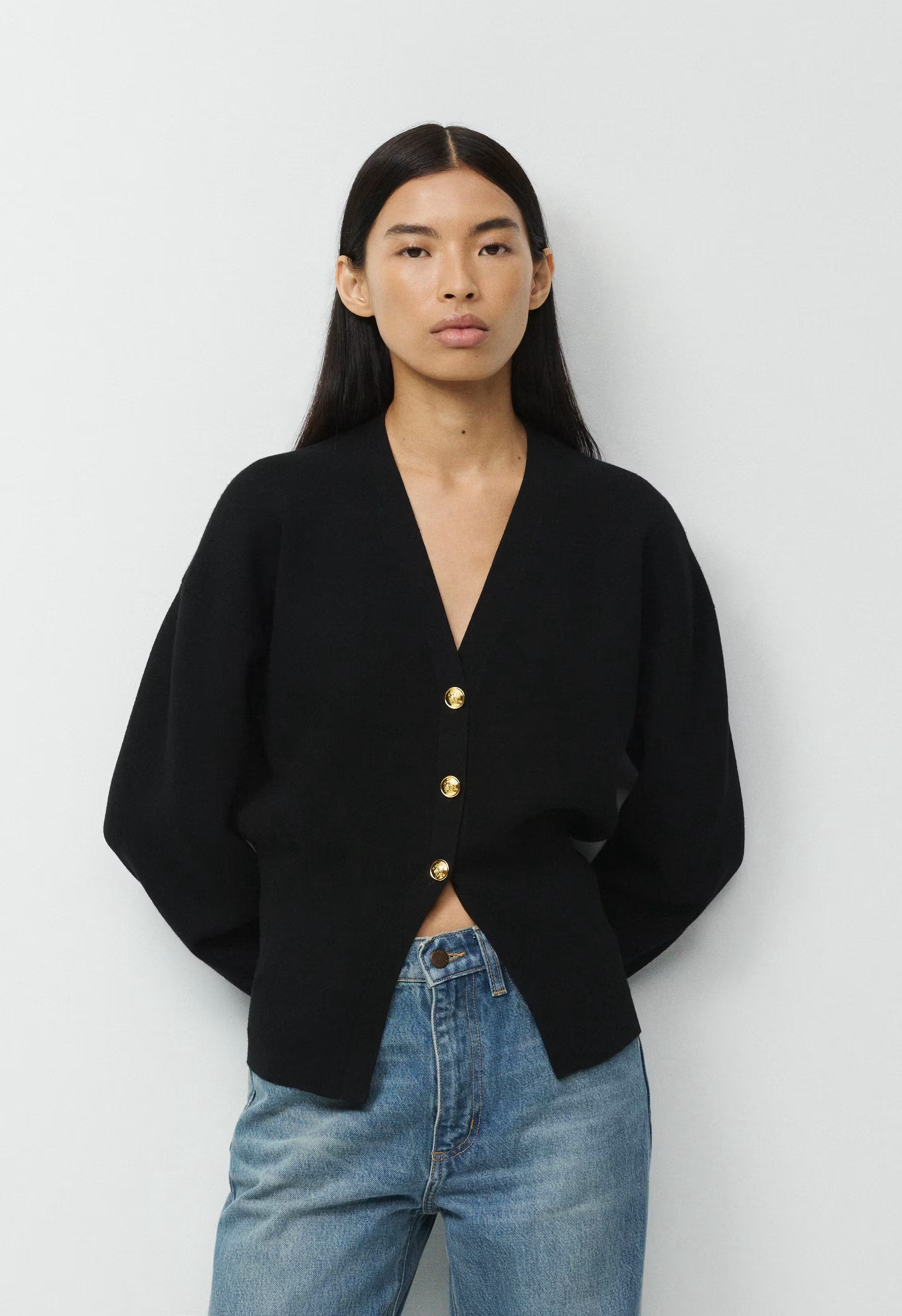 Tribeca Cardigan - Wonder Yarn - BLACK