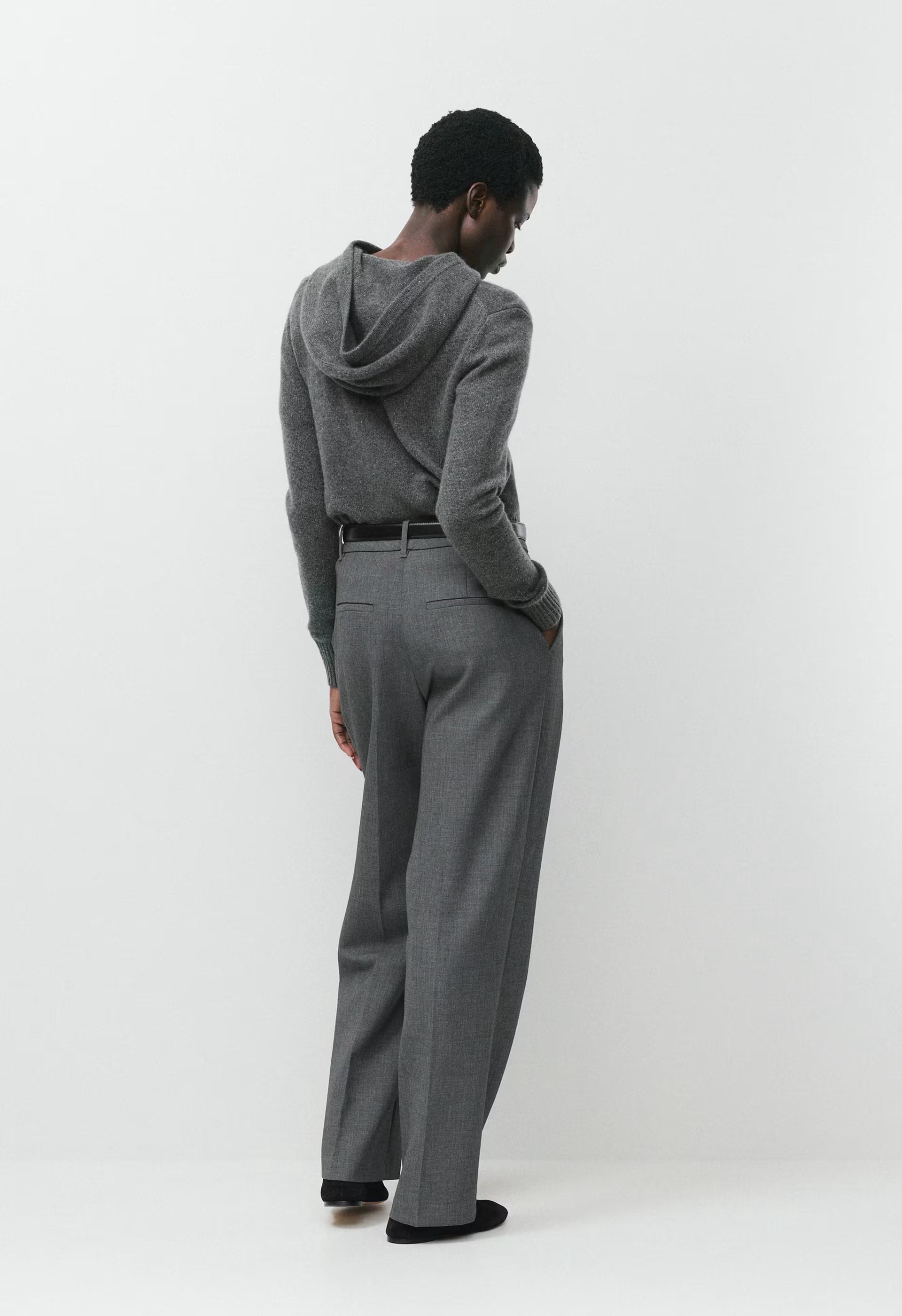 Essential Cashmere Idyllic Zip Hoodie - SPECKLED CHARCOAL