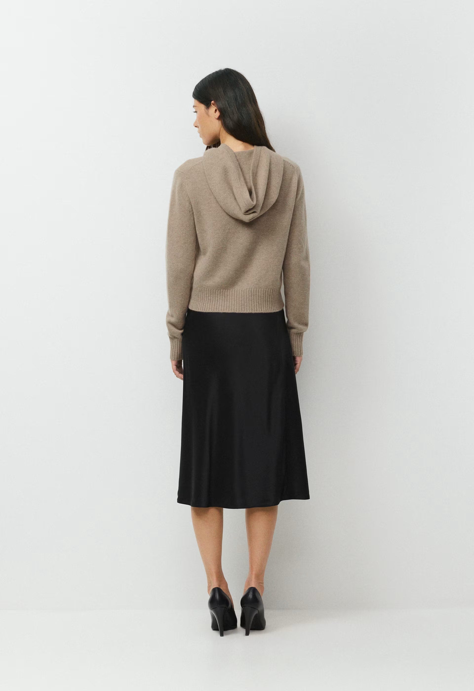 Essential Cashmere Idyllic Zip Hoodie - HEATHER NOMAD TAUPE
