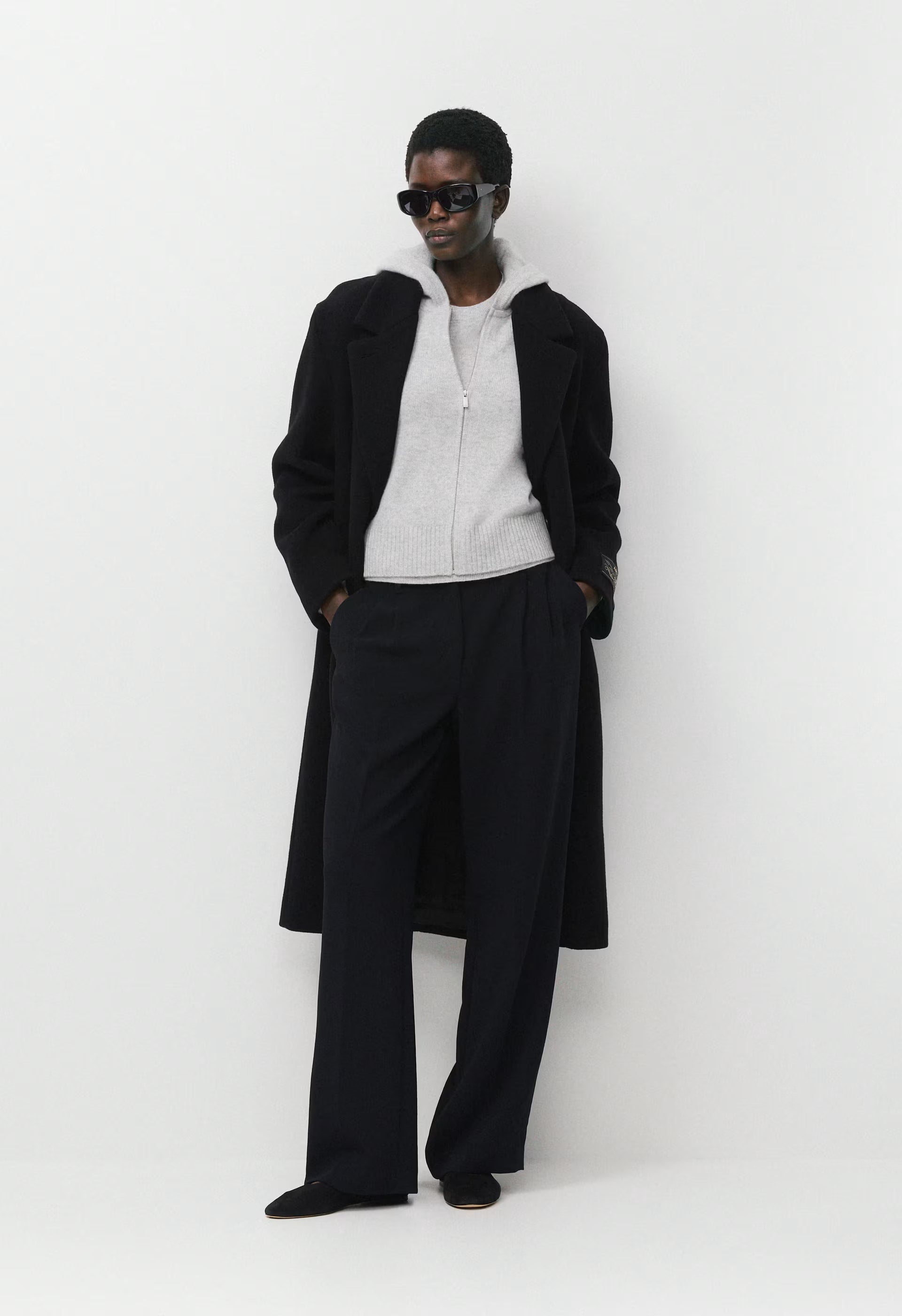 Essential Cashmere Idyllic Zip Hoodie - HEATHER CHROME