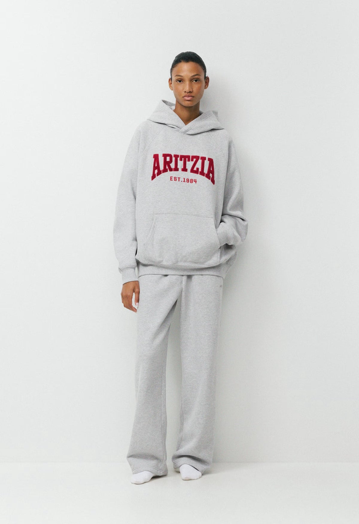 Cozy Sweatfleece Mega Raglan™ Hoodie - H CHROME/FLSH RED