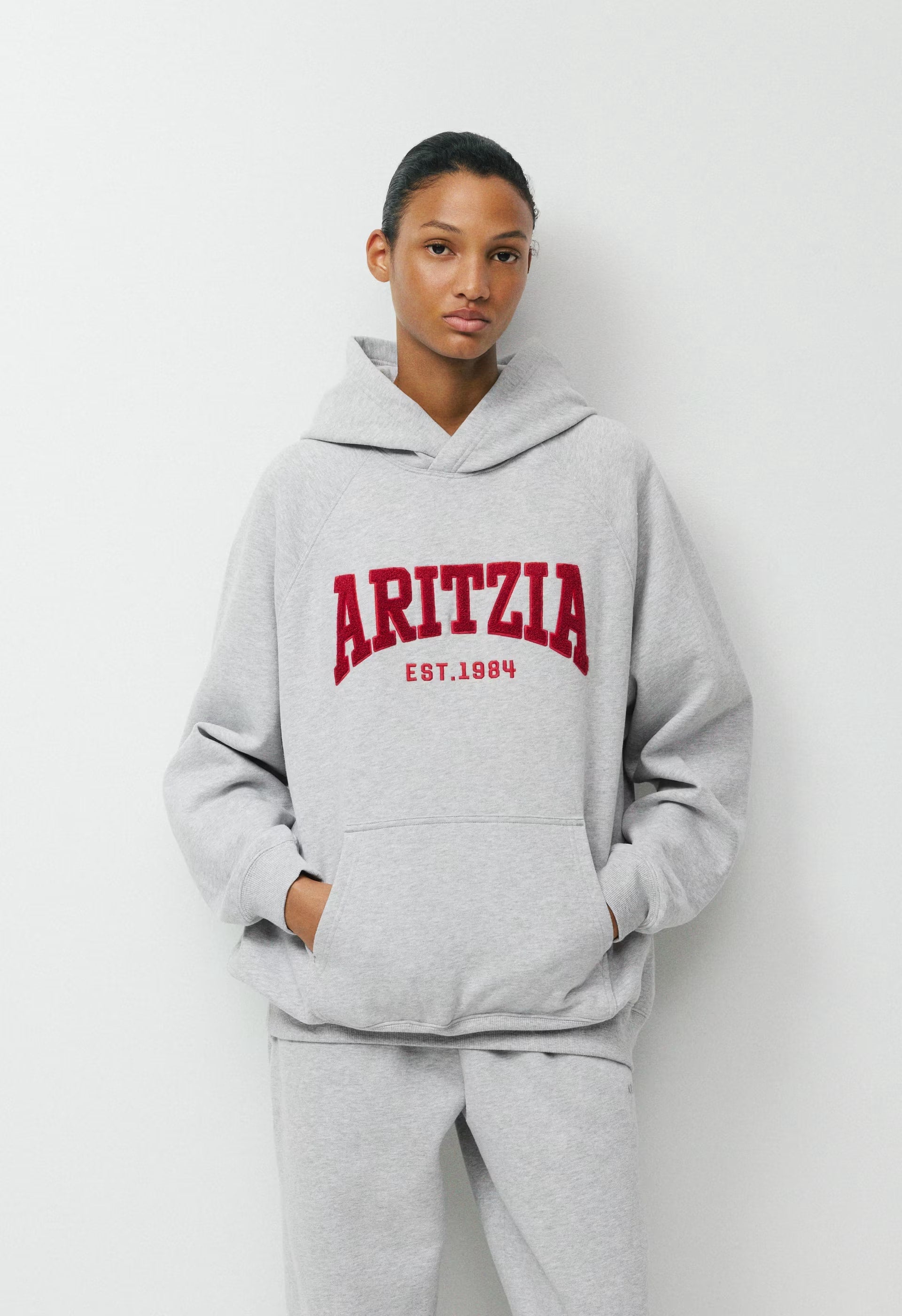 Cozy Sweatfleece Mega Raglan™ Hoodie - H CHROME/FLSH RED