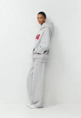 Cozy Sweatfleece Mega Raglan™ Hoodie - H CHROME/FLSH RED