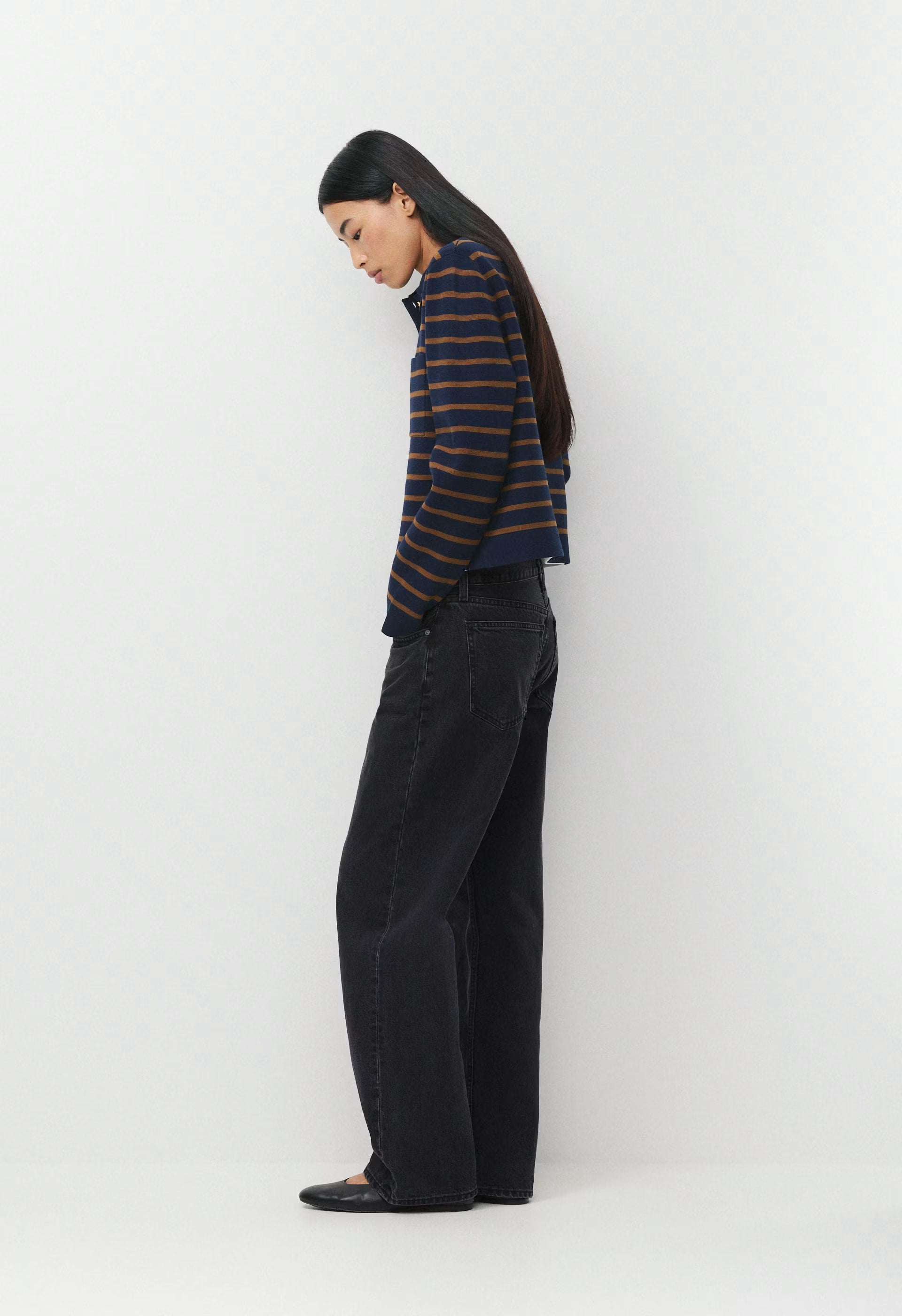 Society Cardigan - Wonder Yarn - ADMRL NVY/ CHLTR BRWN