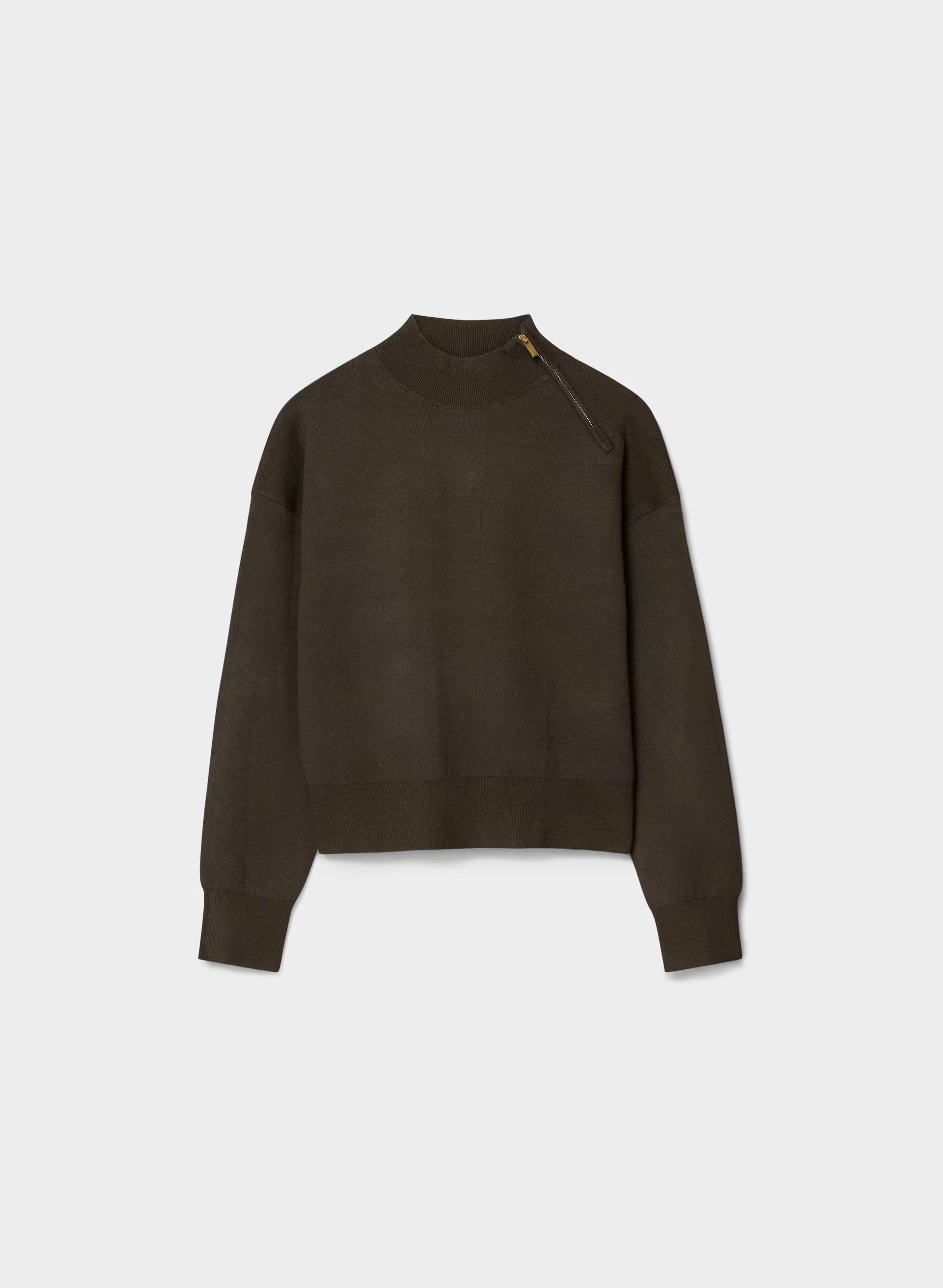 Village Mockneck - Wonder Yarn - CACAO NIB BROWN