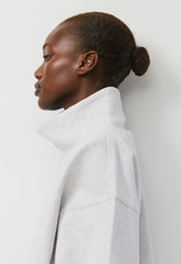 Cozy Sweatfleece Mega Funnel Neck - HEATHER CLOUD WHITE