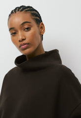 Cozy Sweatfleece Mega Funnel Neck - CACAO NIB BROWN