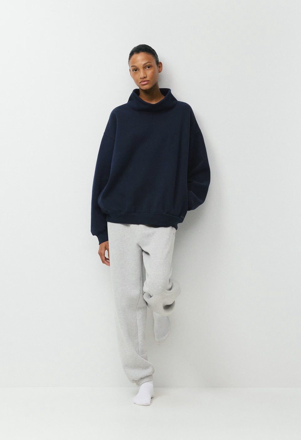 Cozy Sweatfleece Mega Funnel Neck - ADMIRAL NAVY