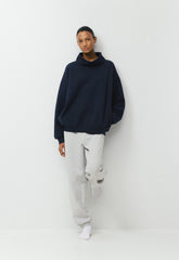 Cozy Sweatfleece Mega Funnel Neck - ADMIRAL NAVY