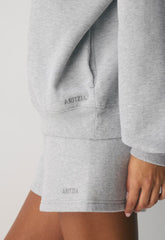 Cozy Sweatfleece Mega Funnel Neck - HEATHER CHROME