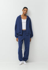 Cozy Sweatfleece Mega Zip Hoodie - BYRON BLUE
