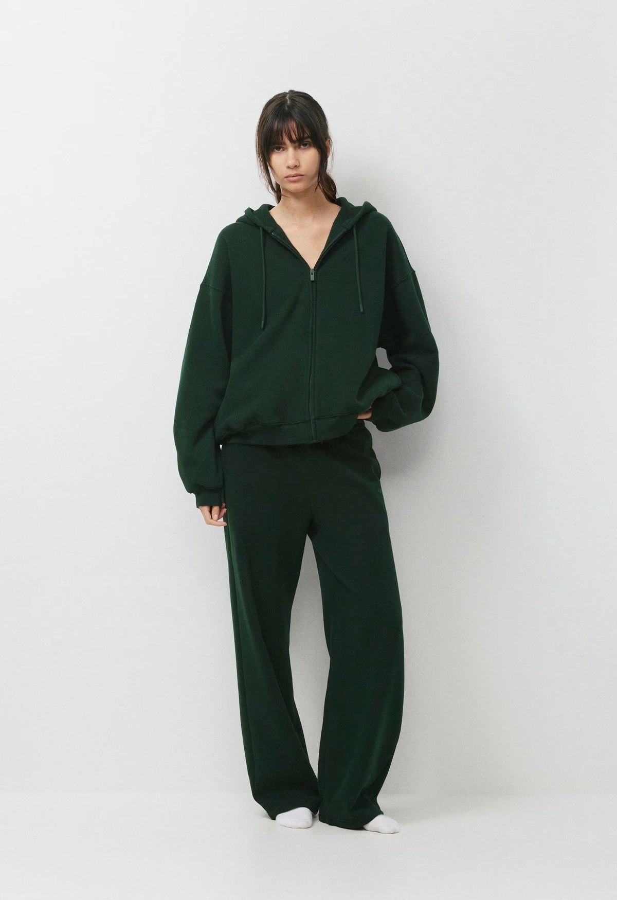 Cozy Sweatfleece Mega Zip Hoodie - FIGTREE GREEN