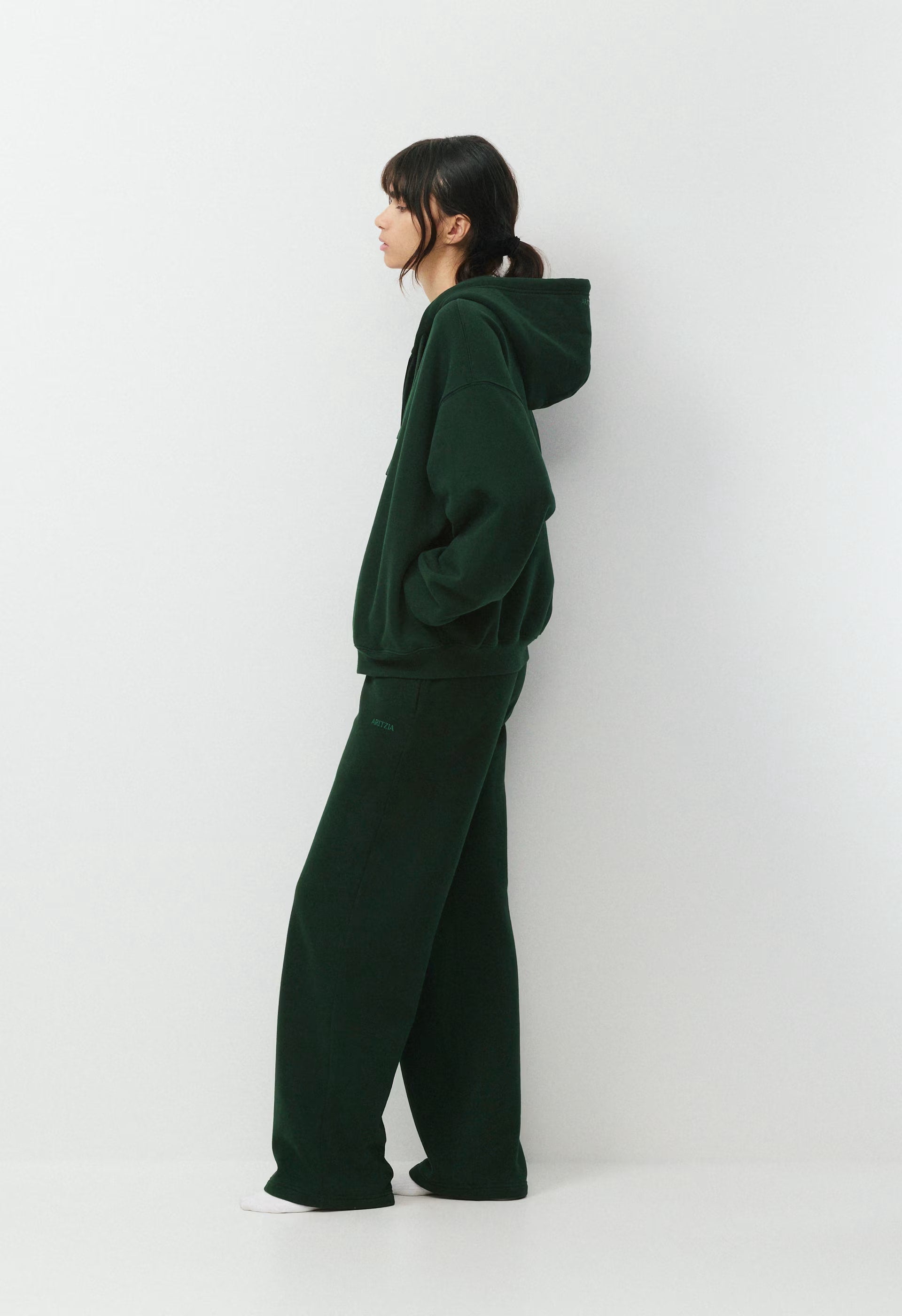 Cozy Sweatfleece Mega Zip Hoodie - FIGTREE GREEN
