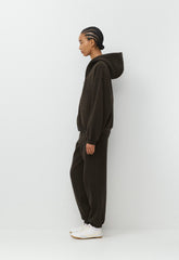 Cozy Sweatfleece Mega Zip Hoodie - CACAO NIB BROWN