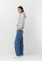 Cozy Sweatfleece Perfect Hoodie - HEATHER CHROME/AD NAVY